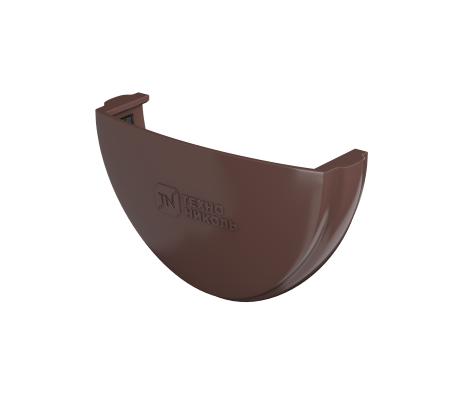 Заглушка желоб ТН ПВХ, коричневый D125мм