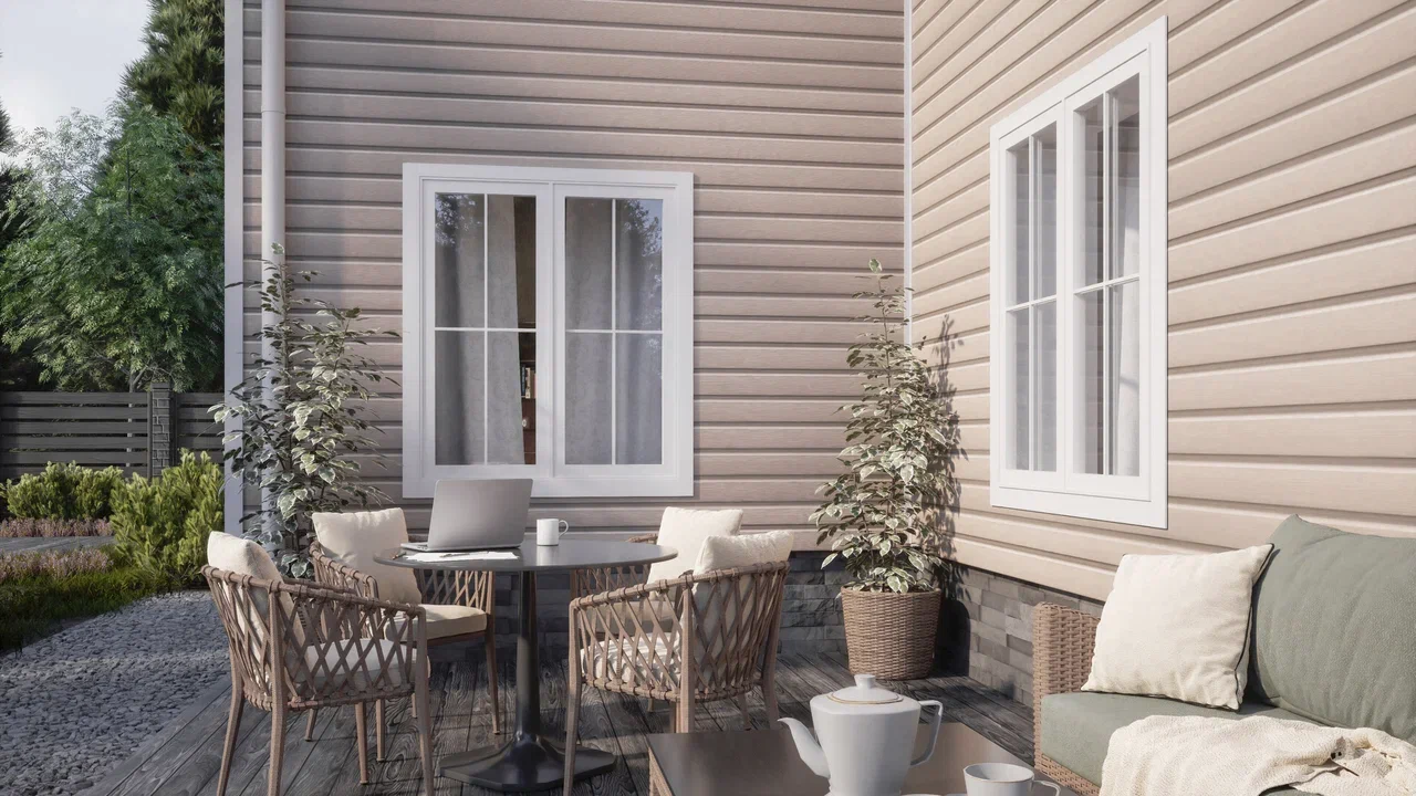 Сайдинг ТЕХНОНИКОЛЬ Оптима Корабельный брус, цвет Вереск 3м