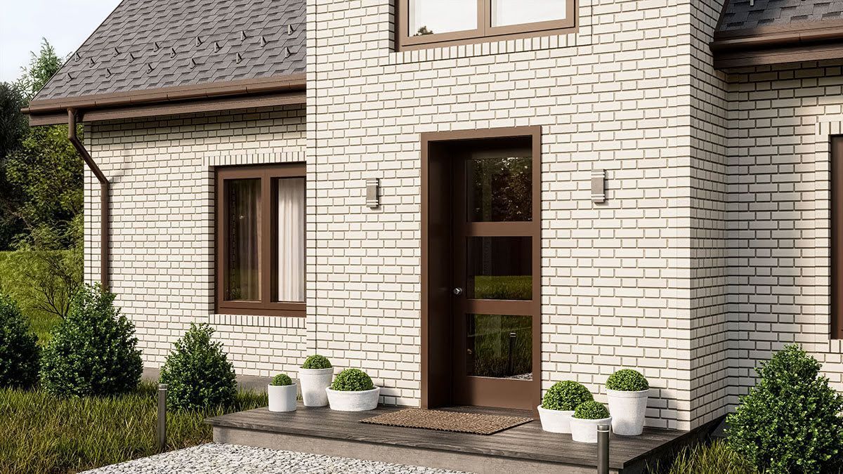 Фасадные панели ТН Оптима Клинкер, цвет Слоновая кость