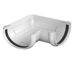 Угол желоба 90 ТН ПВХ ОПТИМА, белый D120мм