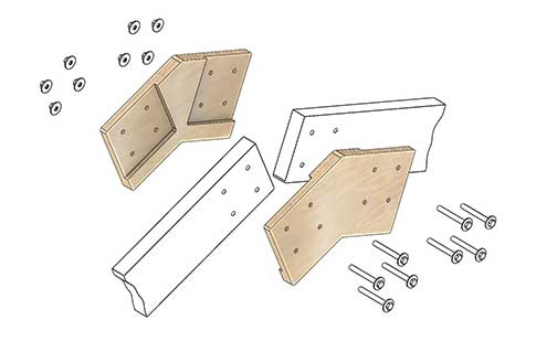 Коннекторы для сборки каркасного дома с фронтонами FINHA W200F