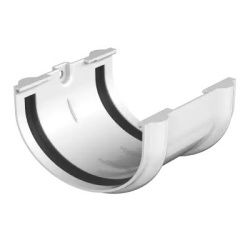 Соединитель желоба ТН ПВХ ОПТИМА, белый D120мм