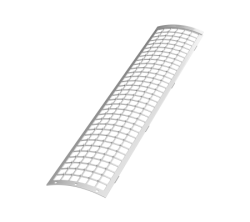 Решетка желоба защитная (0,6 м.п) ТН ПВХ, белая D125мм