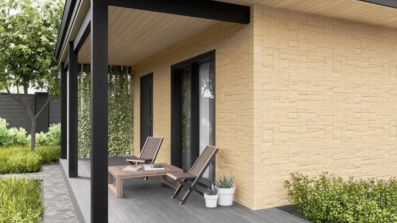 Фасадные панели ТН Оптима Песчаник, цвет Песочный