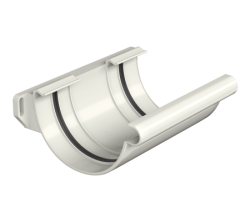 Соединитель желоба ТН ПВХ МАКСИ, белый D152мм