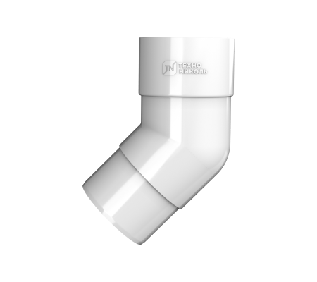 Колено трубы 135 ТН ПВХ ,белое D82мм