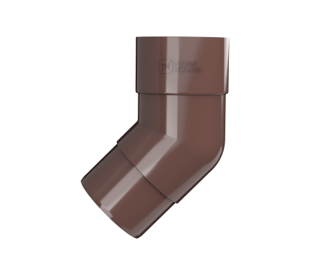 Колено трубы 135 ТН ПВХ, коричневое D82мм