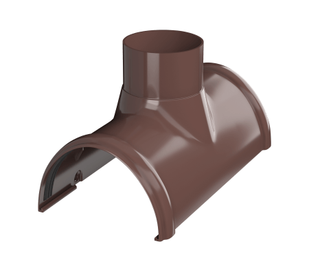 Воронка желоба ТН ПВХ, коричневый D125мм