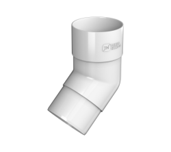Колено трубы 135 ТН ПВХ ,белое D82мм