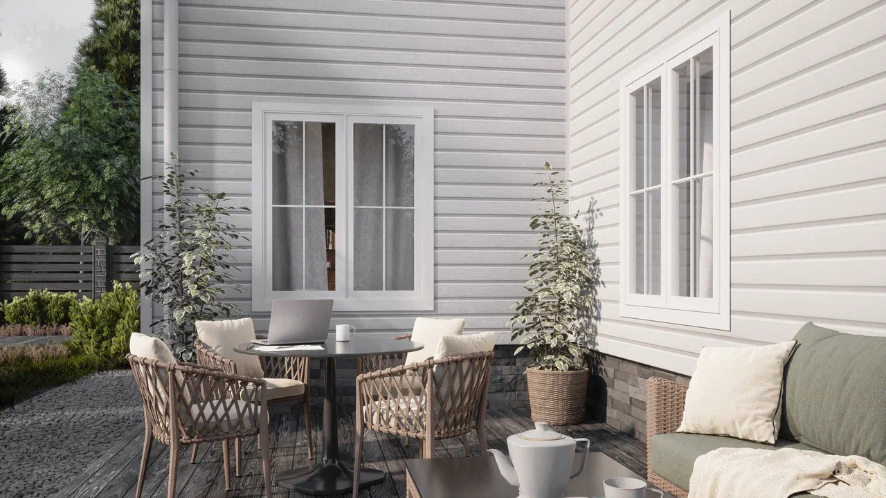 Сайдинг ТЕХНОНИКОЛЬ Оптима Корабельный брус, цвет Жасмин 3м