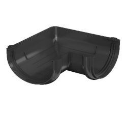 Угол желоба 90 ТН ПВХ ОПТИМА, черный D120мм