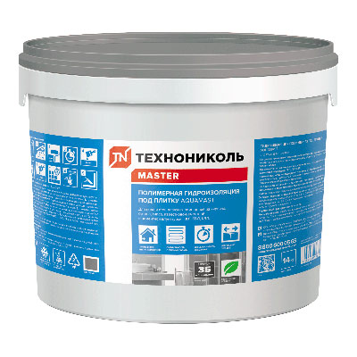 Гидроизоляция полимерная AquaMast под плитку, 14 кг