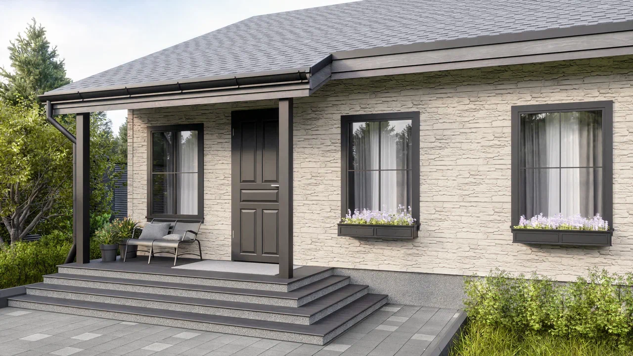 Фасадные панели ТН Оптима Камень, цвет Слоновая кость