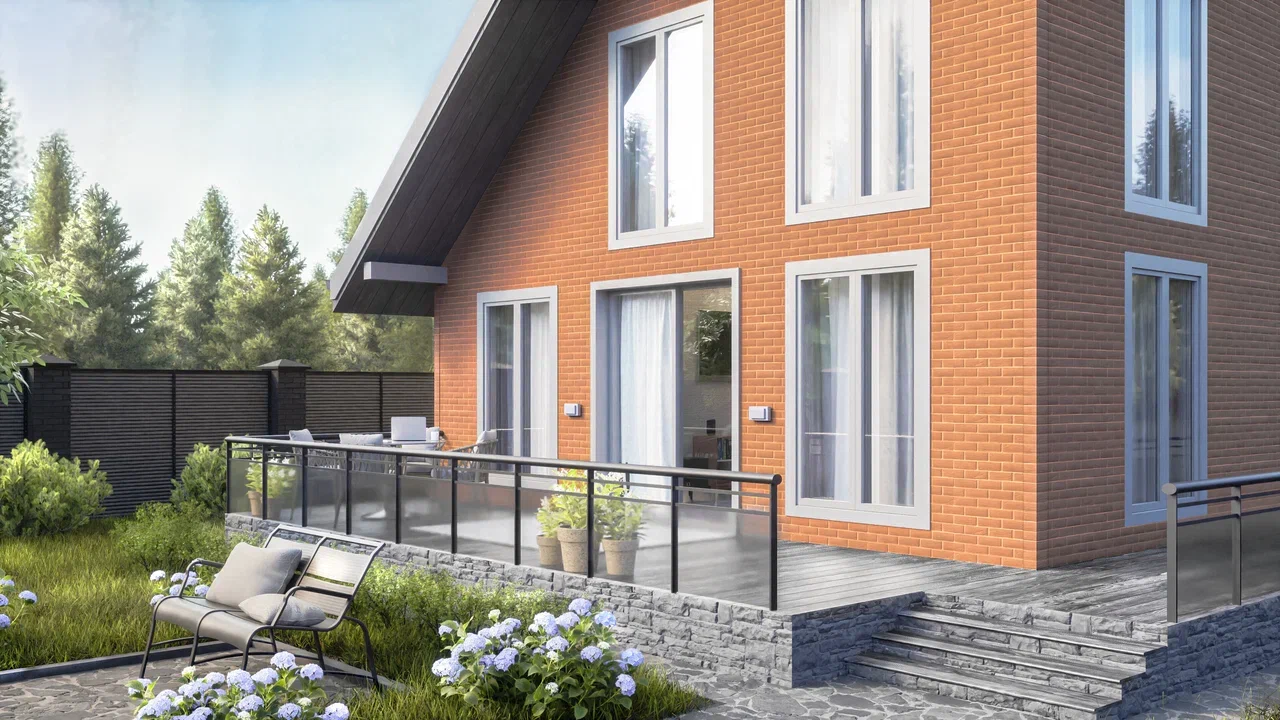 Фасадные панели ТН Оптима Кирпич, цвет Терракотовый