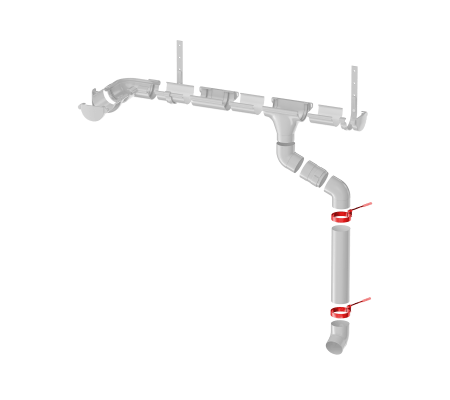 Хомут трубы ТН ПВХ ОПТИМА, белый D80мм
