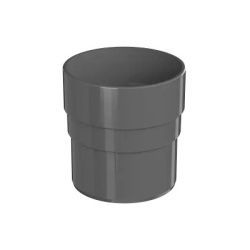 Муфта трубы ТН ПВХ ОПТИМА, серая D80мм