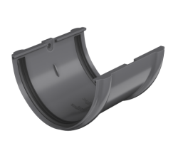 Соединитель желоба ТН ПВХ, серый D125мм