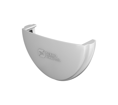 Заглушка желоб ТН ПВХ, белый D125мм