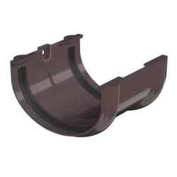 Соединитель желоба ТН ПВХ ОПТИМА, коричневый D120мм