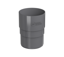 Муфта трубы ТН ПВХ, серая D82мм