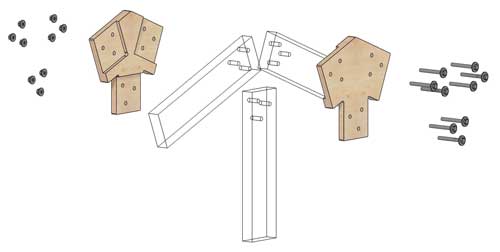 Коннекторы для сборки барнхауса FINHA M150L