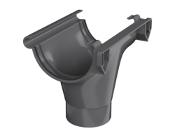 Воронка желоба ТН ПВХ МАКСИ, графитово-серый D152мм