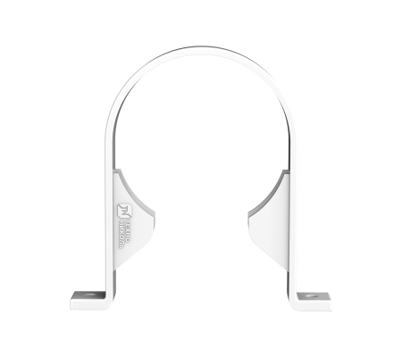 Хомут трубы ТН ПВХ, белый D82мм