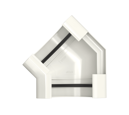 Угол желоба 135 ТН ПВХ МАКСИ, белый D152мм