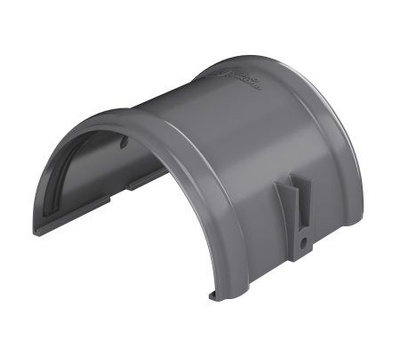 Соединитель желоба ТН ПВХ, серый D125мм