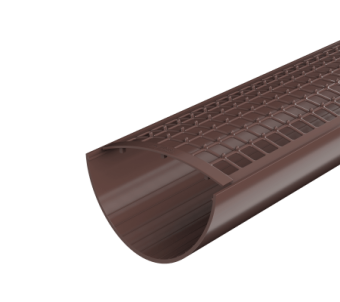 Решетка желоба защитная (0,6 м.п) ТН ПВХ, коричневая D125мм