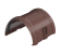 Соединитель желоба ТН ПВХ, коричневый D125мм