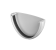 Заглушка желоб ТН ПВХ, белый D125мм