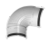 Универсальный регулируемый угол желоба 90-150 ТН ПВХ белый D125мм