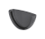 Заглушка желоб ТН ПВХ, серый D125мм