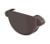 Заглушка желоба ТН ПВХ МАКСИ, коричневый D152мм