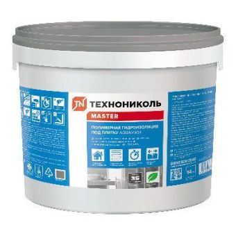 Гидроизоляция полимерная AquaMast под плитку, 14 кг
