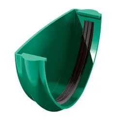 Заглушка желоб ТН ПВХ, зеленый D125мм