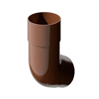Колено трубы 108° ТН ПВХ, коричневое D82мм