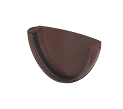 Заглушка желоб ТН ПВХ, коричневый D125мм
